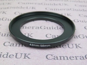 Adaptador de anillo de filtro escalonado 43 mm a 58 mm 43 mm-58 mm - Imagen 1 de 2