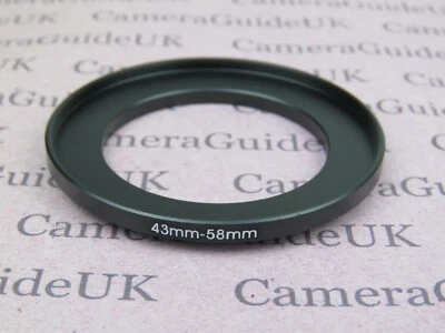 43mm to 58mm 43mm-58mm Stepping Step Up Filter Ring Adapter - Image 1 of 2