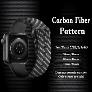 Correa de reloj de fibra de carbono para Apple Watch Series 6 7 8 Ultra 40 44 45 mm 49 mm - Imagen 1 de 11