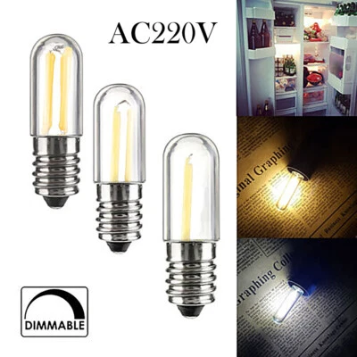 E14 E12 Led Refrigerator Bulb Cob Light Bulbs 1w 2w 4w 220v Dimmable Cool White - Image 1 of 4
