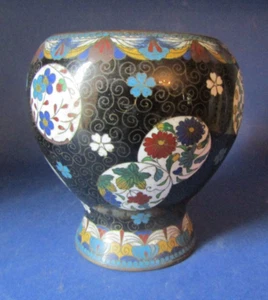 Vase Japon Émail Cloisonné Meiji Period Japanese Cloisonne Vase tbe vgc ht 12cm - Picture 1 of 4