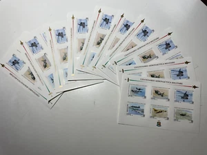 2023 10 Minifogli Foglietti da 6 Centenario Aeronautica Militare con Velivoli - Picture 1 of 1