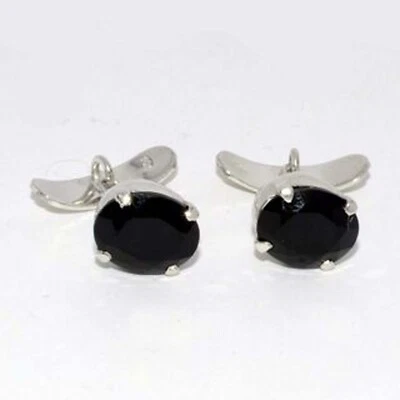 Ónix Negro Natural Con Plata Esterlina 925 Para Hombre #5645 - Imagen 1 de 3