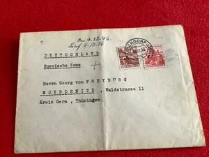 1946 - Switzerland to Germany Russian Zone- Berne Postmark - Picture 1 of 4