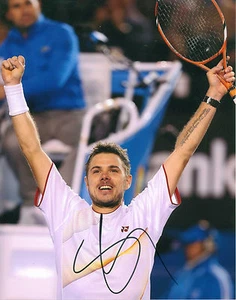 STANISLAS WAWRINKA HANDSIGNIERTES SIGNED 8" X 10" TENNIS FOTO MIT COA - Bild 1 von 1