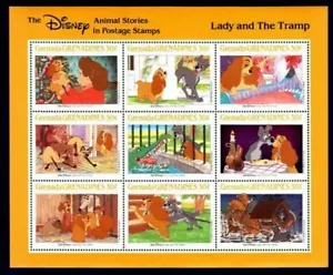 Grenada - "CARTOONS ~ DISNEY ~ DOGS ~ LADY & THE TRAMP" MNH MS 1988 - Bild 1 von 1