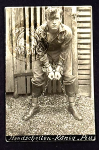 20s German Escape Artist PIUS circus carnival sideshow postcard - Picture 1 of 2