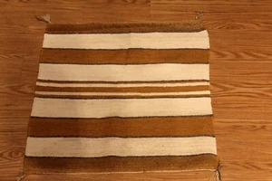 Alfombra Navajo Indio Americano 3' x 3' De Colección Auténtica Tejida a Mano Naranja Rojo - Imagen 1 de 7