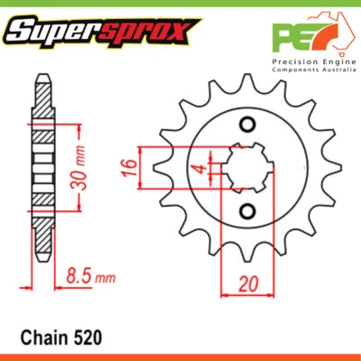 Brand New * Supersprox * Front Sprocket To suit HUSQVARNA WR125 125cc - Изображение 1 из 4