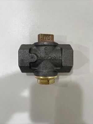 A.Y. McDonald 559B 4810-121 Flat Head Gas Plug Valve No Lockwing 3/4" FNPT - Image 1 of 2