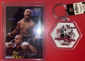 UFC Legend BJ Penn Topps Card & Collectors Keyring