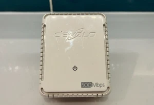 DEVOLO 9100 POWERLINE DLAN 500 DUO ADD-ON NON-WIFI ADAPTER, 2 LAN PORTS MT2585 - Picture 1 of 5