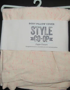 BODY PILLOW COVER - Speckled Pink - 20" W x 54" L - Picture 1 of 8
