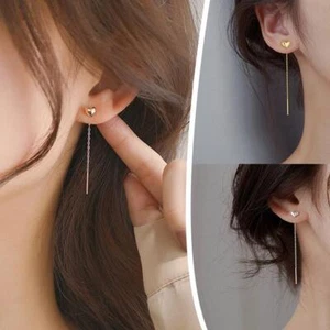 Love Ear Wires Female New Heart Shaped Tassel Earrings Earring s Drop W6L7U K1 - Picture 1 of 25