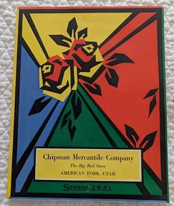 1931 CHIPMAN MERCANTILE COMPANY Wallpaper Sample Book NIAGARA BLUE RIBBON Utah - Picture 1 of 8