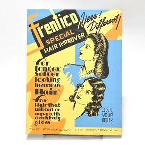 VINTAGE FRENTICO SPEZIAL HAARVERBESSERER HAGEL SALON THEKE WERBUNG HAARPFLEGE - Bild 1 von 9