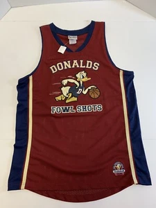 Camiseta deportiva de baloncesto Walt Disney World DONALD DUCK FOWL TIROS para hombre M* - Imagen 1 de 8
