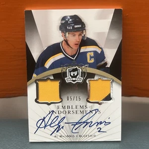 2007-08 Upper Deck The Cup Al MacInnis Auto & Dual Patches #’d 15 - Picture 1 of 3