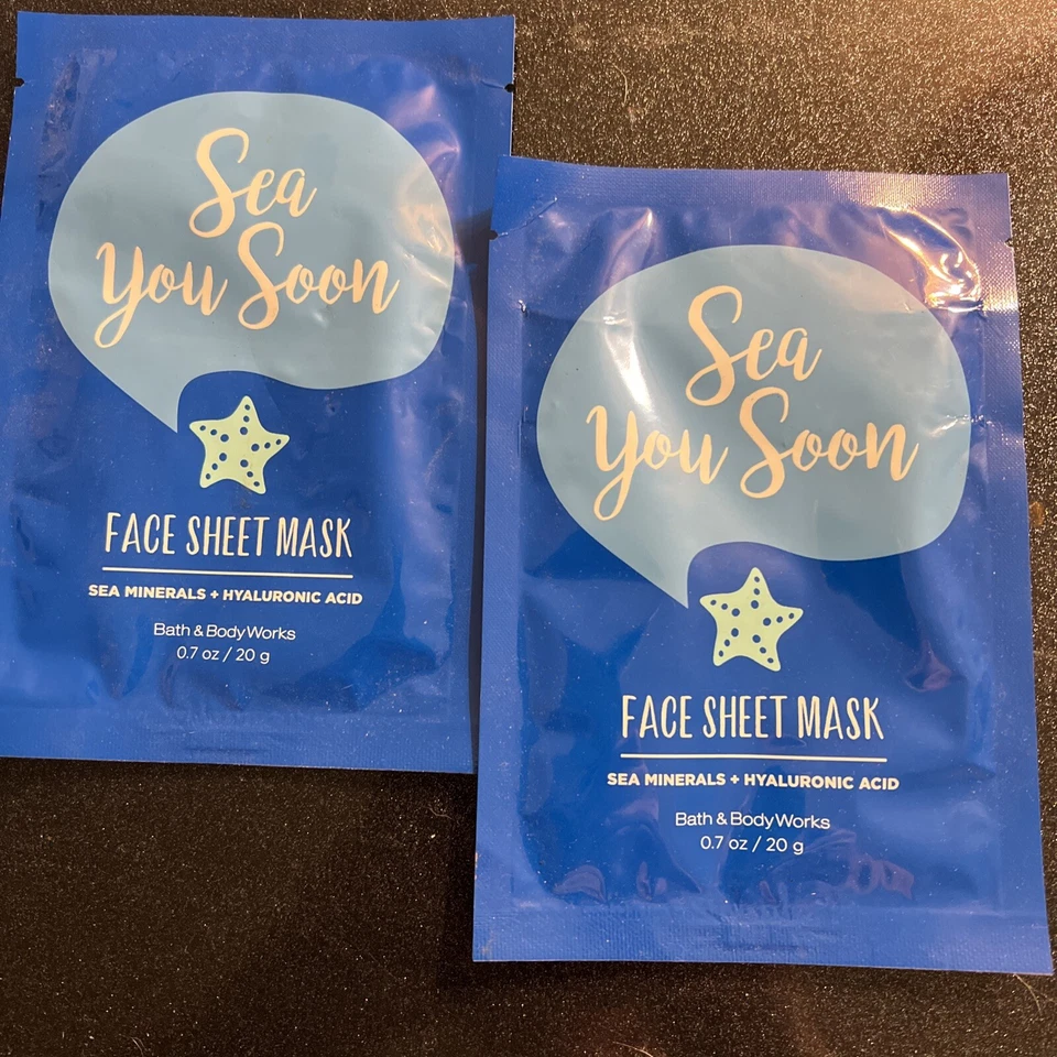 Bath and Body Works Sea You Soon Face Sheet Mask Sea Minerals  Hyaluronic Acid 2 - Image 1 of 1