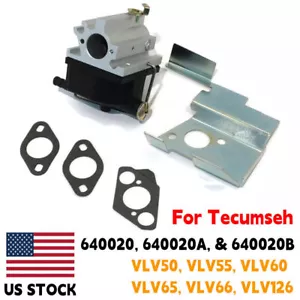 Carburetor Fit for Tecumseh VLV50 VLV55 VLV60 VLV65 VLV66 VLV126 640020A 640020B - Picture 1 of 6