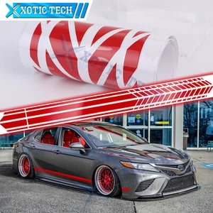 2Pcs JDM Red Side Body Fender Race Style Stripes Vinyl Sticker For Toyota 2000+ - Bild 1 von 20