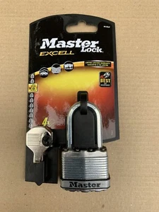 Masterlock Excell M1DLF Level 8 Padlock 45mm x 38mm 4 Keys Security Lock New - Picture 1 of 8