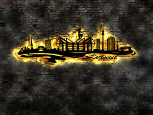 3D LED decoration Dortmund wall decal skyline postcard flag coat of arms sign - Picture 1 of 1