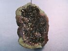 Electroplated Gold Druzy Geode Rock Crystal Pendant