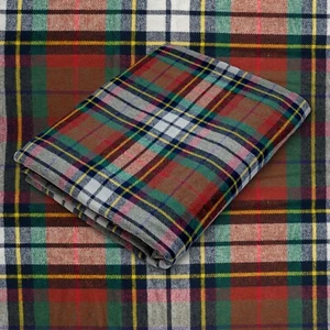 Red and Green Tartan Plaid Cotton Flannel Fabric - 60" Wide - Sold by the Yard - Picture 1 of 5