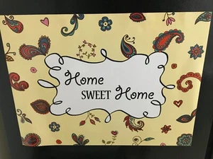 Paisley Floral Home Sweet Home Dishwasher Magnet Magnetic Cover Kitchen Decor - Picture 1 of 4