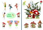 Fairy and Toadstool House Edible Wafer Cake Decoration Scene