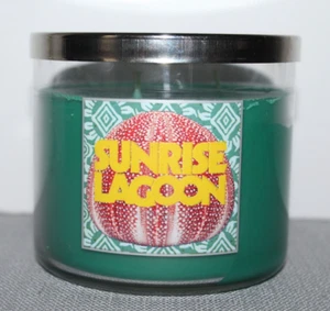 Bath & Body Works Sunrise Lagoon 3 Wick Candle 14.5 oz New! - Picture 1 of 3