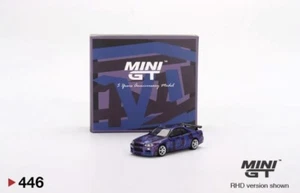Nissan Skyline GT-R (R34) - Purple - TSM Mini GT - MGT 00446-V-Spec II 5 Years - Picture 1 of 9