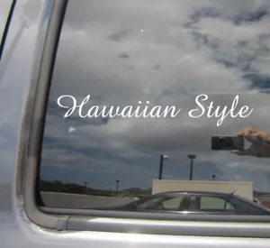 Hawaiian Style Tropical Island Girl Hawaii Car Window Vinyl Decal Sticker 05060 - Picture 1 of 2