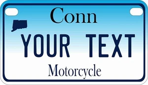 Connecticut 2000 Personalized Custom License Plate Motorcycle Size Plate - Picture 1 of 2