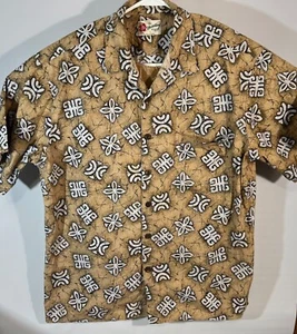 Vtg Hilo Hattie Hawaiian Camp Shirt Men's XL Floral Tiki Made in Hawaii - Picture 1 of 8