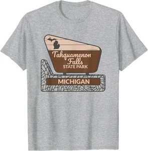 Tahquamenon Falls State Park Michigan Welcome Sign Urlaub T-Shirt Hoodie - Bild 1 von 11