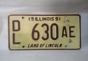 1991 illinois Dealer License Plate - Free Shipping  - Picture 1 of 2