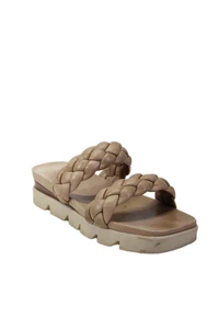 Bernardo Womens Leather Woven Straps Slide On Sandals Black Size 9 Medium - Picture 1 of 5