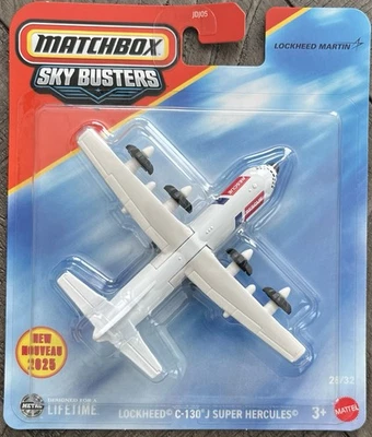 Matchbox Sky Busters Lockheed Martin C-130 J Super Hercules новый для 2025 - Изображение 1 из 2