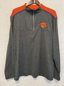 Clemson Tigers Men's Large Colosseum 1/4 Zip Pullover Lightweight NCAA ACC - Picture 1 of 11