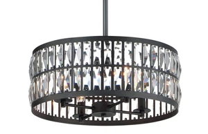 Maxim 21815BC Madeline 4 Light 20"W Crystal Pendant - Black - Picture 1 of 10
