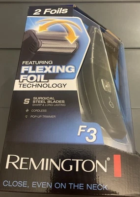 Afeitadora eléctrica recargable inalámbrica NOS Remington F3 con 2 láminas flexibles F-3790 Foto 1 de 4