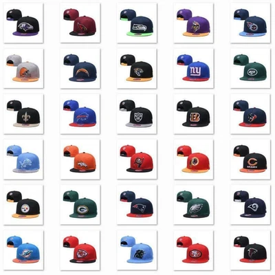 Klassische gestickte NFL Flat Brim Hip Hop Cap Snap-back Sport Hut für Unisex - Bild 1 von 2