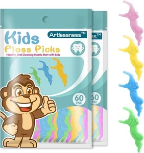Floss Picks, Children's Floss Sticks, Fun Flossing Sticks for Kids,Fluoride Free - Picture 1 of 1