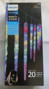 Philips Create Motion 12 LED Icicle Christmas Lights Multicolor RGB NEW - Picture 1 of 1