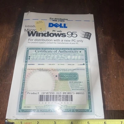 NOS Microsoft Windows 95 - CD, Operating System, Key, COA - Image 1 of 4