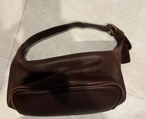 Alte Coach 4145 90er Kosmetiktasche Handtasche braun Galabutan Leder Vintage Damen gebraucht - Bild 1 von 7