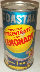 1950'S COASTAL LEMONADE CIRCUS 6OZ TIN CAN VENTURA CALIFORNIA - Picture 1 of 6