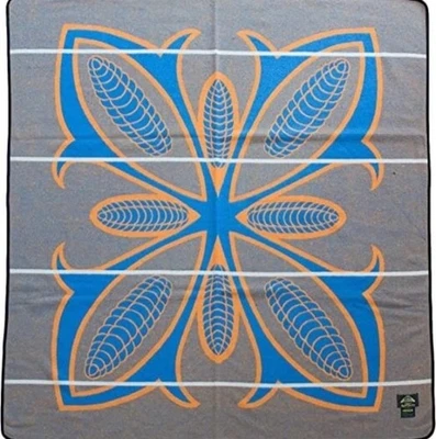 WOOL BLANKET BASOTHO HERITAGE Mzansi Morena Corncob (Mielie) South Africa 61x65 - Image 1 of 4